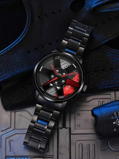 Men’s 3D Car Wheel Watch